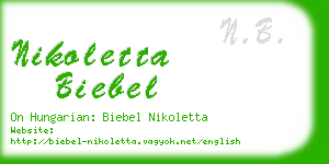 nikoletta biebel business card